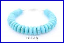 11mm Arizona Turquoise Bracelet, AAA+ High Grade Tropical Ocean Blue Turquoise