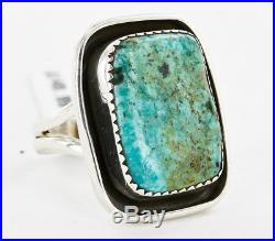 $150Tag. 925 Sterling Silver Navajo Natural Turquoise Native American Ring