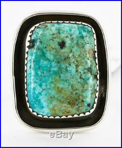 $150Tag. 925 Sterling Silver Navajo Natural Turquoise Native American Ring