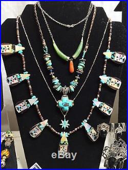190PC Vintage Sterling Silver Jewelry LOT 2463g NAVAJO Turquoise Rhinestone Opal