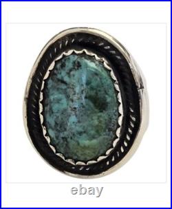 19.5gr! Expertise VINTAGE NAVAJO Royston TURQUOISE STERLING SILVER RINGsz11