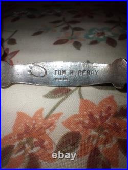 23 gram Sz 5.5 Tom H Begay Signed Sterling Silver/ Turquoise/ Coral Cuff