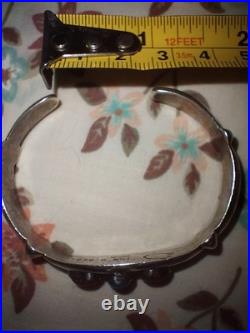 23 gram Sz 5.5 Tom H Begay Signed Sterling Silver/ Turquoise/ Coral Cuff
