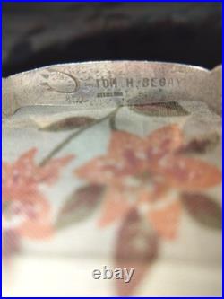 23 gram Sz 5.5 Tom H Begay Signed Sterling Silver/ Turquoise/ Coral Cuff