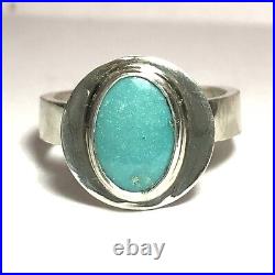 25 Ct TW Natural Kingman Turquoise Handmade Jewelry Gemstone Sterling Ring USA