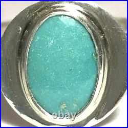 25 Ct TW Natural Kingman Turquoise Handmade Jewelry Gemstone Sterling Ring USA
