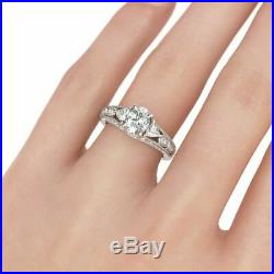 2.00 Ct Oval Cut VVS1 Diamond Engagement Wedding Ring Solid 14K White Gold Over