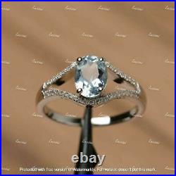2.50Ct Oval Cut Aquamarine Solitaire Engagement Ring Solid 14K White Gold Finish 2.50Ct Oval Cut Aquamarine Solitaire Engagement Ring Solid 14K White Gold Finish