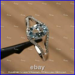 2.50Ct Oval Cut Aquamarine Solitaire Engagement Ring Solid 14K White Gold Finish 2.50Ct Oval Cut Aquamarine Solitaire Engagement Ring Solid 14K White Gold Finish