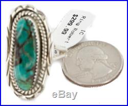$300Tag. 925 Sterling Silver Navajo Natural Turquoise Native American Ring