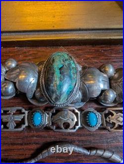 344G STERLING 925 Heavy Lot Native American Mexico Style Jewelry Mix Turquoise