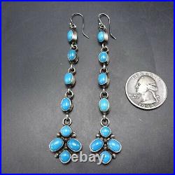 3.75 Long ELEANOR LARGO Navajo Sterling Silver TURQUOISE Dangle Drop EARRINGS 3.75 Long ELEANOR LARGO Navajo Sterling Silver TURQUOISE Dangle Drop EARRINGS