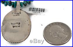$490Tag. 925 Sterling Silver Navajo Natural Turquoise Native American Necklace