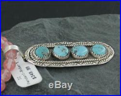 $550Tag Large Navajo. 925 Sterling Silver Turquoise \ Native American Necklace