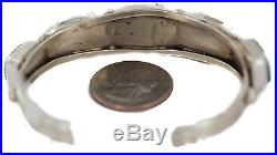 $600Tag. 925 Sterling Silver Navajo Natural Turquoise Native American Bracelet