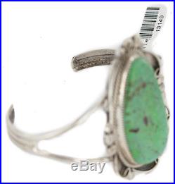 $690Tag Sterling Silver Navajo Natural Turquoise Native American Cuff Bracelet
