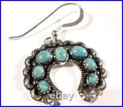 925 STERLING SILVER ETCHED NAJA 21 STONES TURQUOISE MATCHING SET 15.4g
