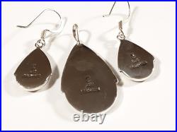 925 STERLING SILVER SANTA FE VILLAGE TURQUOISE JASPER LAB OPAL MATCHING SET 8.9g