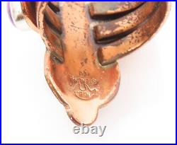 925 Sterling Silver & Brass Vintage Ring NAVAJO 2 Tone Turquoise Sz 9.5 RG27601