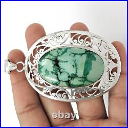 925 Sterling Silver December Turquoise Gemstone Birthday Wedding Pendant Jewelry