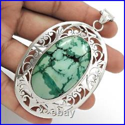 925 Sterling Silver December Turquoise Gemstone Birthday Wedding Pendant Jewelry