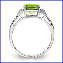 925 Sterling Silver Diamond Aquamarine Ring