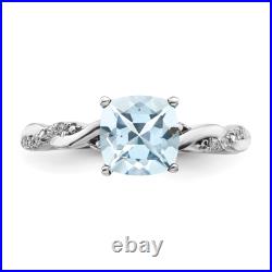 925 Sterling Silver Garnet Diamond Ring