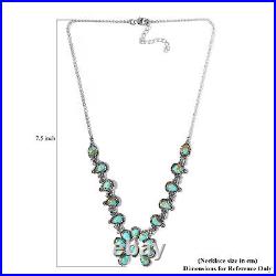 925 Sterling Silver Natural Turquoise Necklace Jewelry for Women Size 18 Ct 14.2