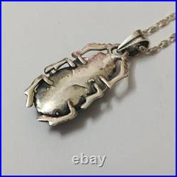 925 Sterling Silver Scarab Pendant with Turquoise Stone Handmade Jewelry 925 Sterling Silver Scarab Pendant with Turquoise Stone Handmade Jewelry