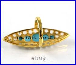 925 Sterling Silver Turquoise & Crystal Gemstone Designer Ring Jewelry