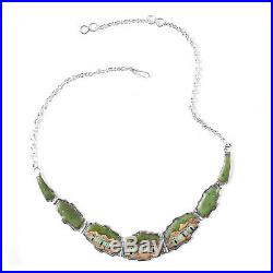 925 Sterling Silver Turquoise Jasper Earrings Necklace Set Southwest Jewelry