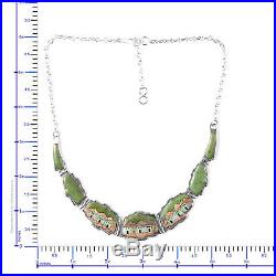 925 Sterling Silver Turquoise Jasper Earrings Necklace Set Southwest Jewelry