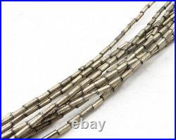 925 Sterling Silver Vintage Turquoise MultiStrand Chain Necklace NE2148