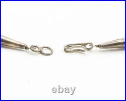 925 Sterling Silver Vintage Turquoise MultiStrand Chain Necklace NE2148
