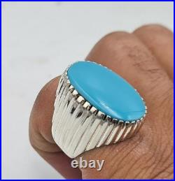 AAAA Turquoise Ring Sleeping Beauty jewelry sterling silver ring gift for him AAAA Turquoise Ring Sleeping Beauty jewelry sterling silver ring gift for him