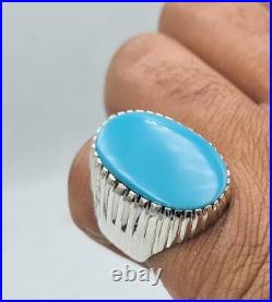 AAAA Turquoise Ring Sleeping Beauty jewelry sterling silver ring gift for him AAAA Turquoise Ring Sleeping Beauty jewelry sterling silver ring gift for him