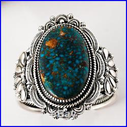 A+ HERBERT VANDEVER Turquoise MT Bracelet Cuff Sterling Silver Old Style Navajo