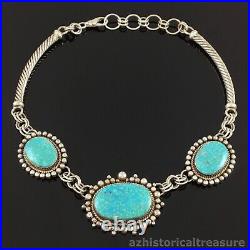 Artie Yellowhorse Native American Navajo Sterling Silver & Turquoise Necklace