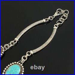 Artie Yellowhorse Native American Navajo Sterling Silver & Turquoise Necklace