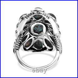 Artisan Crafted Blue Horizon Turquoise White Buffalo 10.10 Ring Silver Size 8