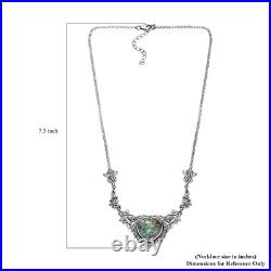 Artisan Crafted Turquoise Heart 925 Sterling Silver Necklace Size 18 Ct 10.91 Artisan Crafted Turquoise Heart 925 Sterling Silver Necklace Size 18 Ct 10.91