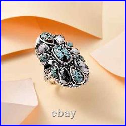 Artisan Crafted Turquoise White Buffalo 925 Sterling Silver Ring Size 7 Ct 8.29 Artisan Crafted Turquoise White Buffalo 925 Sterling Silver Ring Size 7 Ct 8.29