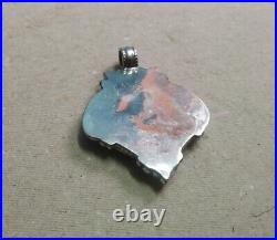 Asian Sterling Silver Pendant Ethnic Jewelry Turquoise Lapis PP91