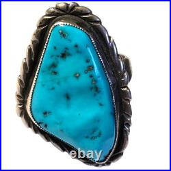 Astute Vintage James Mason Navajo Sterling Silver Kingman Turquoise Ringsz11