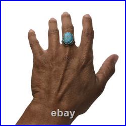 Auspicious Trader Code Navajo Bisbee Turquoise Sterling Silver Ringsz8