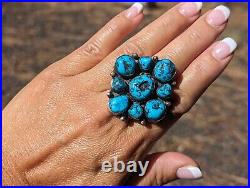 Authentic Navajo Turquoise Sterling Silver Ring Handcrafted Jewelry Sz 7US