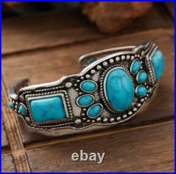 BRAND NEW! Vintage native American Navajo silver turquoise stones cuff bracelet