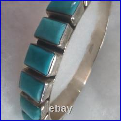 Beautiful Handmade Turquoise Sterling Silver Bangle By Dan Dodson Beautiful Handmade Turquoise Sterling Silver Bangle By Dan Dodson