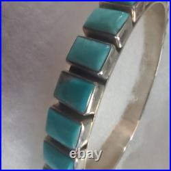 Beautiful Handmade Turquoise Sterling Silver Bangle By Dan Dodson Beautiful Handmade Turquoise Sterling Silver Bangle By Dan Dodson