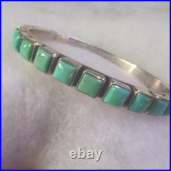 Beautiful Handmade Turquoise Sterling Silver Bangle By Dan Dodson lighter tones Beautiful Handmade Turquoise Sterling Silver Bangle By Dan Dodson lighter tones